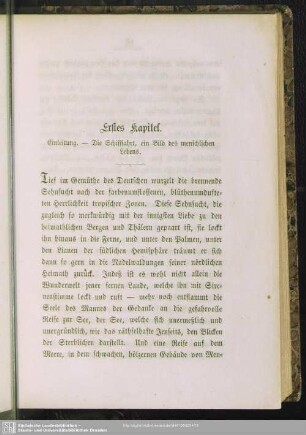 Erstes Kapitel. Einleitung