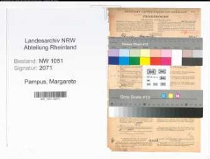 Entnazifizierung Margarete Pampus , geb. 23.11.1907 (Angestellte)