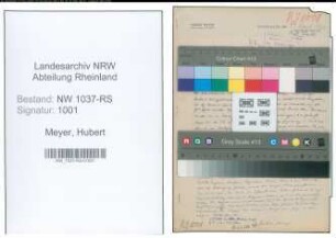Entnazifizierung Hubert Meyer , geb. 19.03.1911 (Landgerichtsrat)