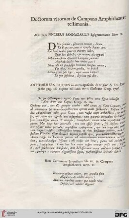 Doctorum vitorum de Campano amphiteatro testimonia