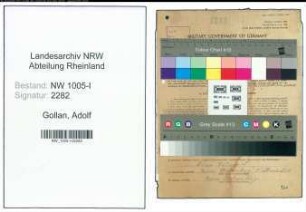 Entnazifizierung Adolf Gollan , geb. 05.10.1903 (Arbeiter)