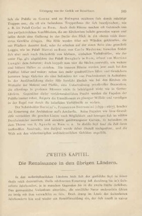 Zweites Kapitel. Die Renaissance in den übrigen Ländern.