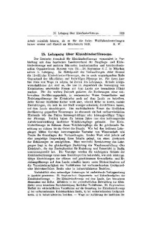 Lehrgang über Kleinkinderfürsorge : [Mitteilungen]