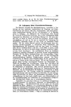Lehrgang über Kleinkinderfürsorge : [Mitteilungen]