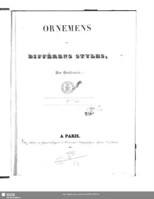 Ornemens de différens styles