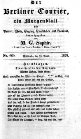 No. 669., Mittwoch, den 22. April 1829