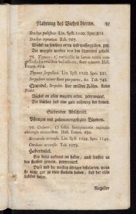 Siebender Abschnitt. Pflanzen mit zusammengesezten Blumen.