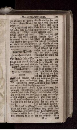 Geistreiche Lehr-Gesänge von der Rechtfertigung