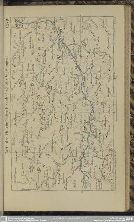Karte der Thüringischen Eisenbahn (Halle Gerstungen)