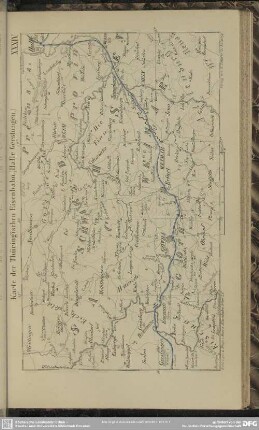 Karte der Thüringischen Eisenbahn (Halle Gerstungen)