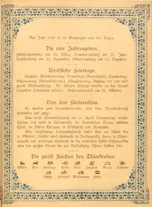 Die zwölf Zeichen des Thierkreises: