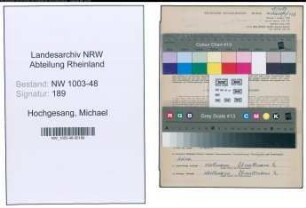 Entnazifizierung Michael Hochgesang , geb. 14.06.1899 (Steinbrecher)