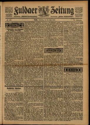 Erste Ausgabe vom Samstag, den 23. Mai 1903.