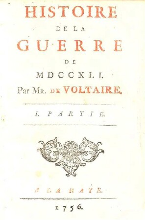 Histoire De La Guerre De MDCCXLI, 1