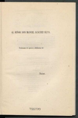 [Dedicatoria] Al señor don Manuel Sánchez Silva