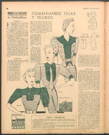 Combinando telas y tejidos : Para la mujer