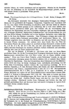590-591, Juristisch-psychiatrische Grenzfragen. 1906