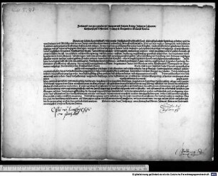 Ferdinand von gots gnaden zu[o] Hungern und Beheim Künig, Infant in Hispanien, Ertzhertzog zu[o] Osterreich, Hertzog zu[o] Burgundi [et]c Grave zu[o] Tirol [et]c. : Geben in unser Statt Innsprugg, am ersten tag des Monets Februarii Anno [et]c im Newnundzwaintzigisten unnserer Reiche im Dritten.