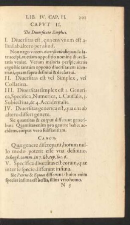 Caput II. De Diversitate Simplici.