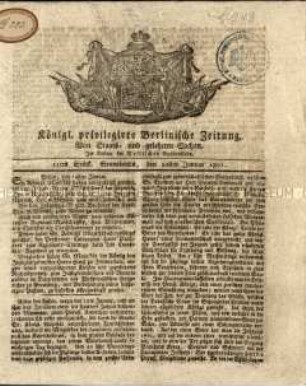 Zeitung für die Allgemeine Öffentlichkeit. 1801