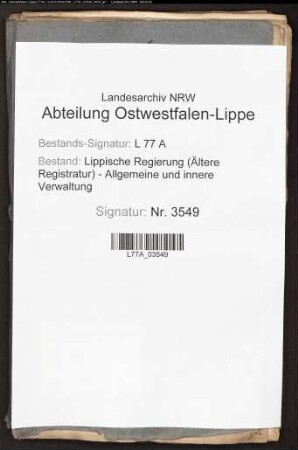 Eingabe des Bauernstandes um Repräsentation auf künftigen Landtagen