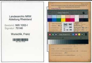 Entnazifizierung Franz Wunschik , geb. 26.03.1900 (Dreher)