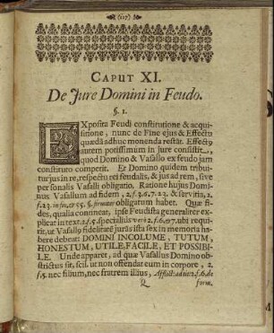 Caput XI. De Jure Domini in Feudo.