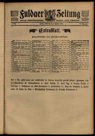 Dritte Ausgabe vom Mittwoch, den 06. Februar 1907.