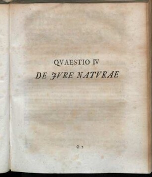 Quaestio IV De Jure naturae