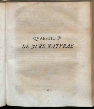 Quaestio IV De Jure naturae