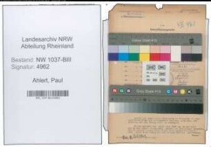 Entnazifizierung Paul Ahlert , geb. 23.09.1903 ()