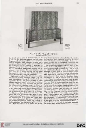 37: Von der neuen Form : sind wir dem Ziele nahe?
