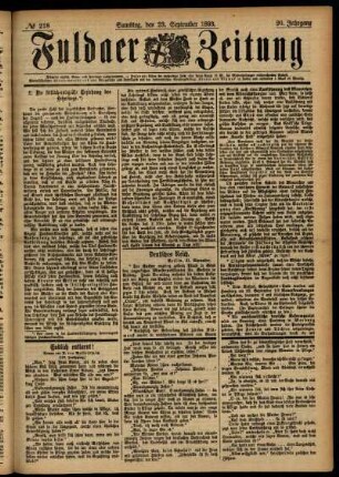 Ausgabe vom Samstag, den 23. September 1893.