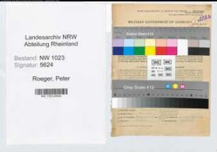 Entnazifizierung Peter Roeger , geb. 07.12.1905 (Kaufm.Angest.)