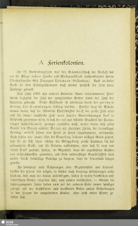A. Ferienkolonien