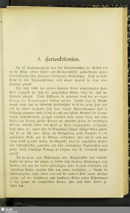 A. Ferienkolonien