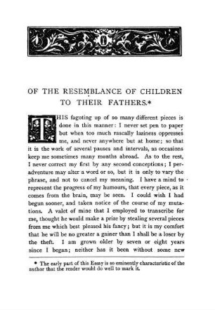 Of The Resemblance Of Children To Their Fathers
