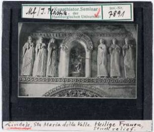 Cividale: Tempietto (S. Maria in Valle), Stuckrelief