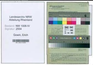 Entnazifizierung Erich Gowin , geb. 18.03.1910 (kfm. Angestellter)