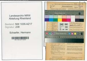 Entnazifizierung Hermann Schaefer , geb. 22.04.1899 (Ingenieur)