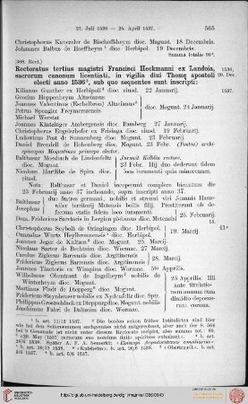 20. December 1536 bis 19. December 1546