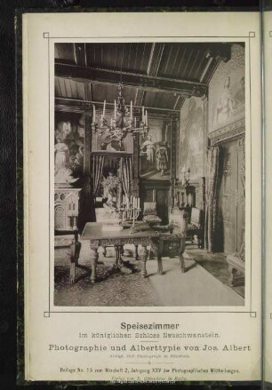Speisezimmer im königlichen Schloss Neuschwanstein