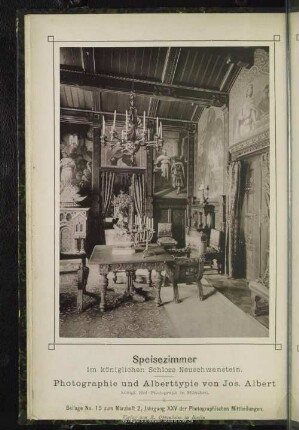 Speisezimmer im königlichen Schloss Neuschwanstein