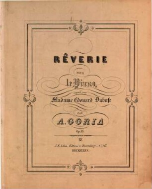 Reverie : pour le piano ; Op. 19