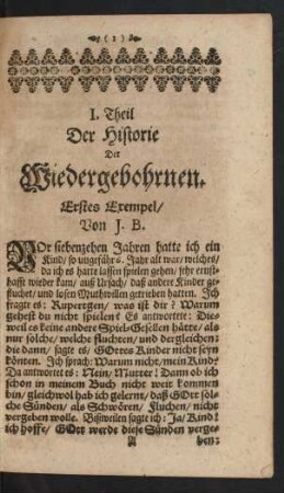 Erstes Exempel/ Von J. B.