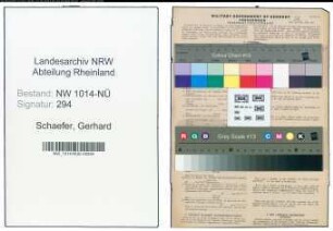 Entnazifizierung Gerhard Schaefer , geb. 16.08.1906 (Werkmeister)
