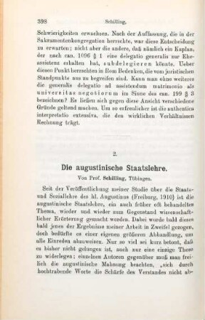 398-410 Die augustinische Staatslehre