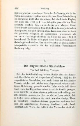 398-410 Die augustinische Staatslehre