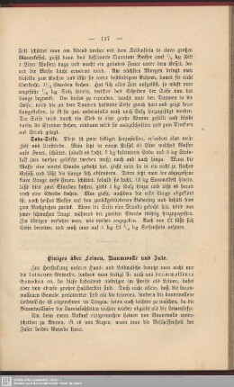 Einiges über Leinen, Baumwolle und Jute