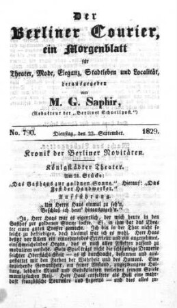 No. 790, Dienstag, den 22.September 1829